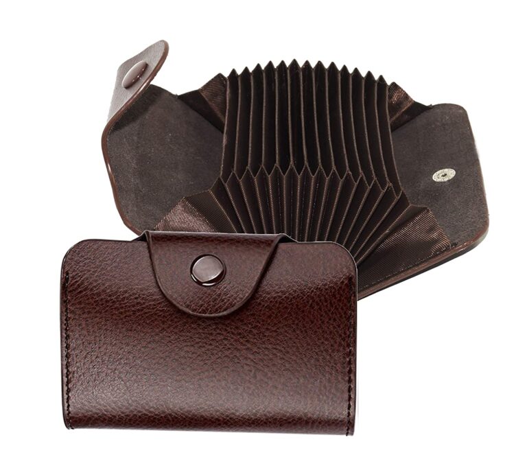 Bicast leather credit card holder wallet