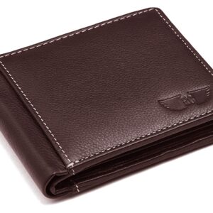 Brown leather men's wallet