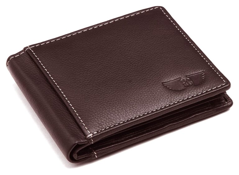 Brown leather men's wallet