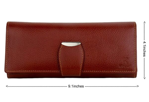 Brown long women clutch