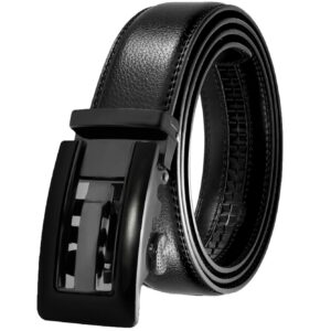 Men's leather belt automatic buckle