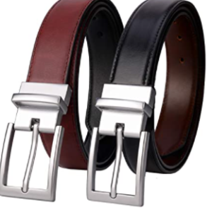 Men's reversible italian cow leather belt