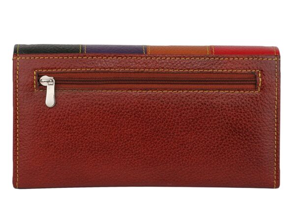 Multicolored leather women's wallet