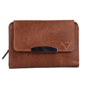 Womens brown leather wallet
