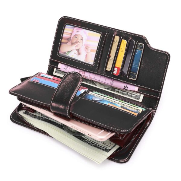 Women's leather clutch
