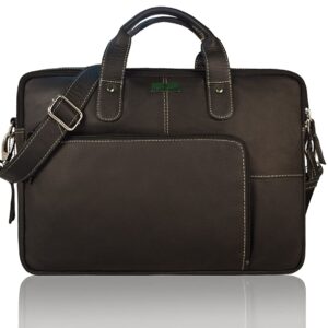 genuine leather laptop messenger bag