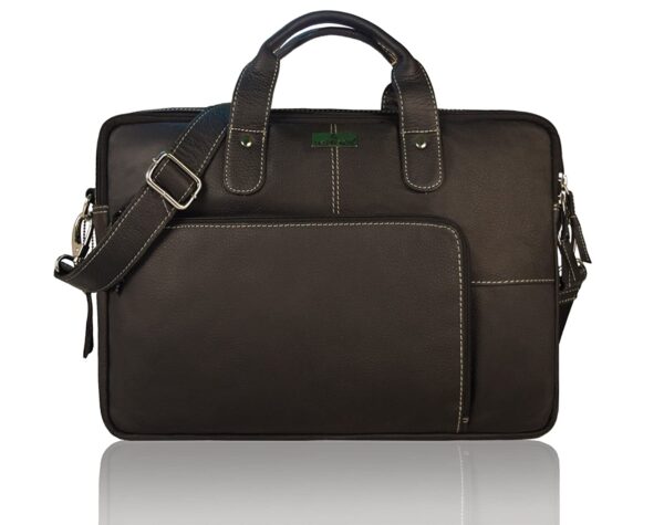 genuine leather laptop messenger bag