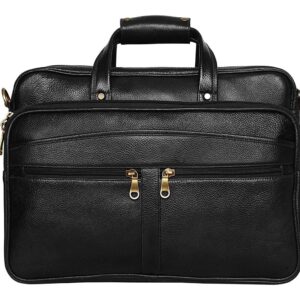 genuine leather padded laptop compartment bag