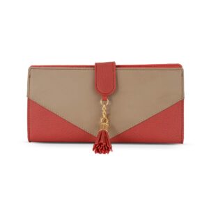 leather 2 fold purse for women