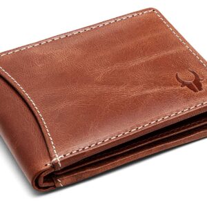 leather brown men's wallet