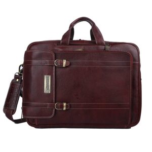 original brown leather messenger bag cum backpack