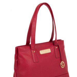women solid genuine leather handbag