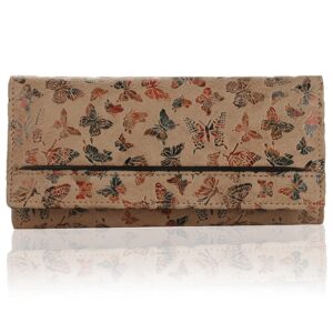 women's butterfly pattern leather wallet