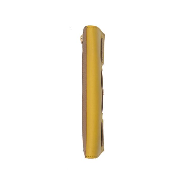 yellow leather wallet