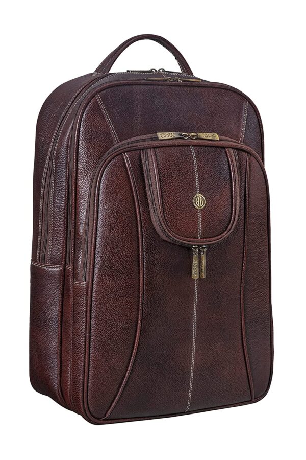 18 Inch Leather Laptop Backpack
