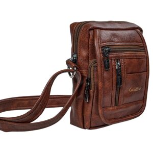 6 Pocket Leather Shoulder Bag