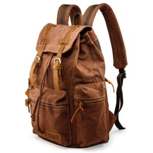 Backpack for Men Leather Rucksack Knapsack 15 inch Laptop