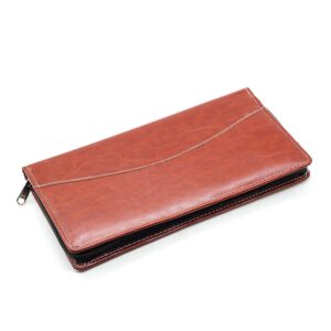 Brown Leatherite Chequebook Card Holder