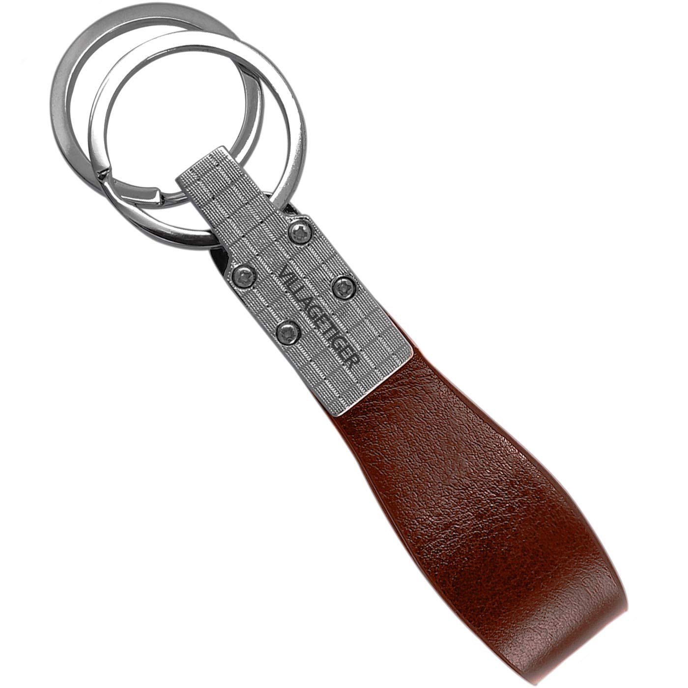 Genuine Leather Car Keychain, Universal Heavy Duty Key Fob Keychain Leather  Key Chain Holder - Black - Walmart.com