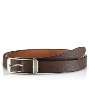 Contra belt for women's and girl's Buckle genuine Leather (Brown)