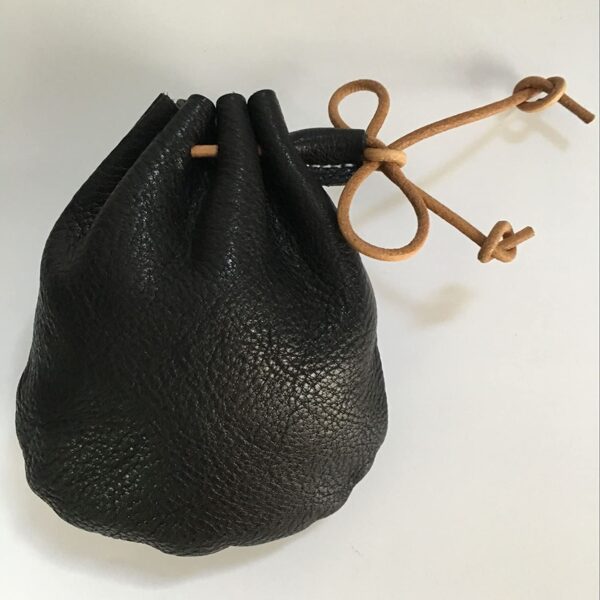 Fantastic Workmanship Genuine Leather Drawstring Coin Purse - Image 2