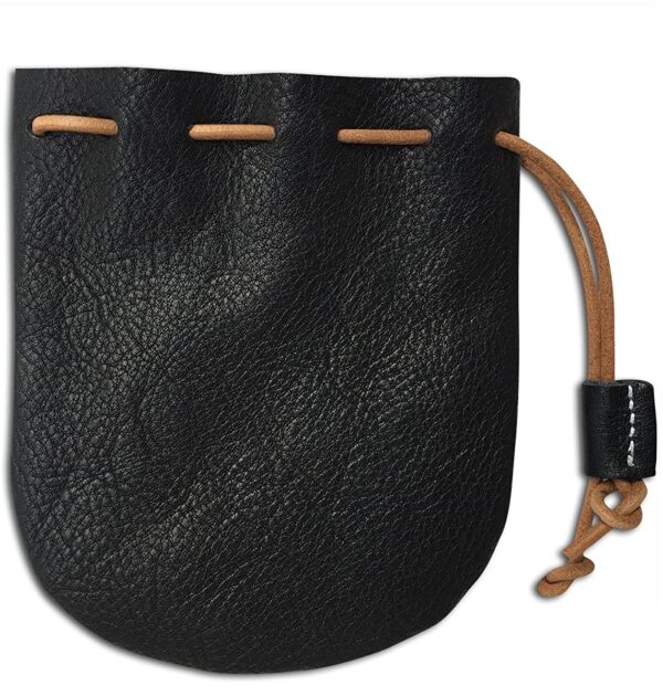 Fantastic Workmanship Genuine Leather Drawstring Coin Purse