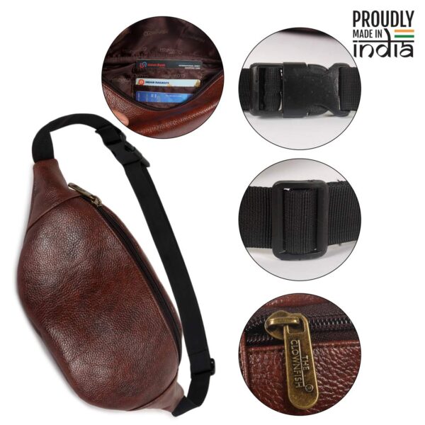 Faux Leather Waist Bag Travel Pouc