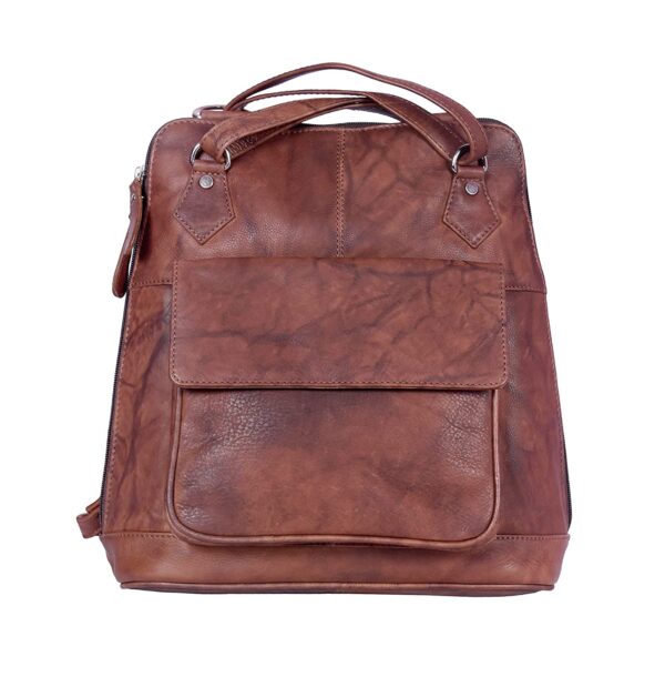 Genuine Leather Backpack cum Handbag with Adjustable Strap for Women