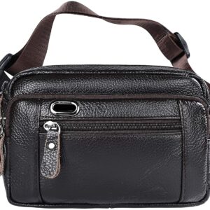 Genuine Leather Multiple Pockets Organizer with Adjustable Belt