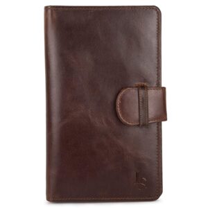 Genuine Leather Passport Cheque Book Holder