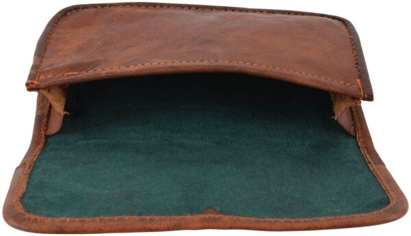 Genuine Leather Stationery Make-Up Wrap Case - Image 2