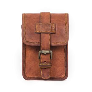 Genuine Leather Waist Mobile Pouch for Men