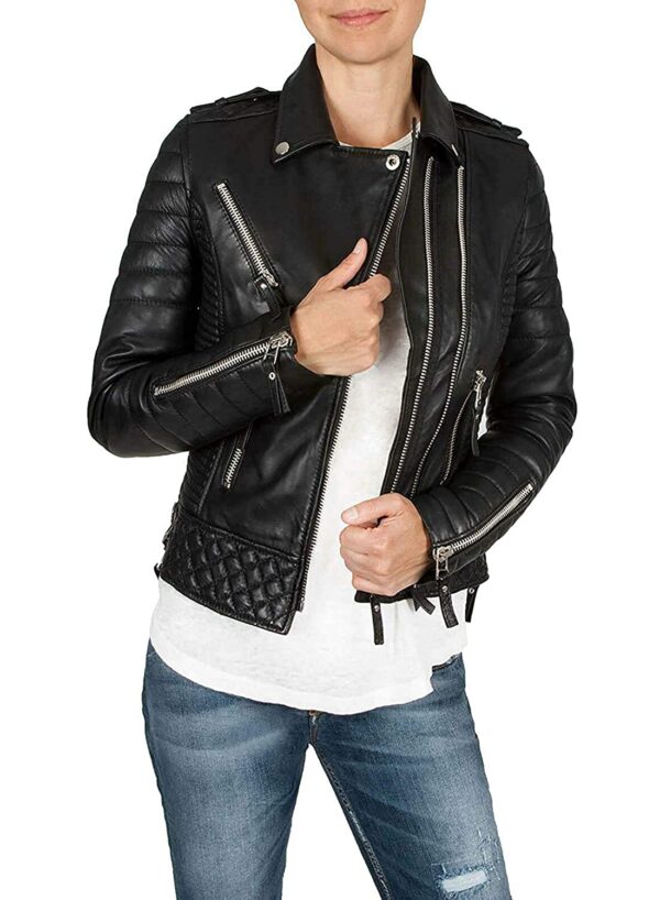 Genuine women's leather jacket