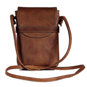 Girl's Leather Brown Cross-Body Sling Bag