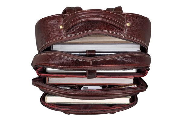 LEATHER 18 Inch Leather Laptop Backpack