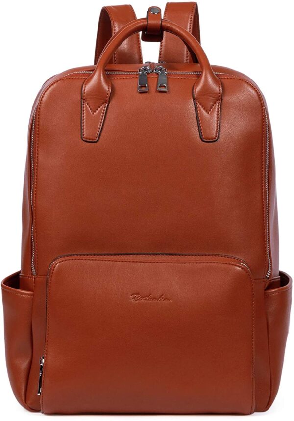Laptop Backpack for Women 15.6 inch Computer Genuine Leather Backpack