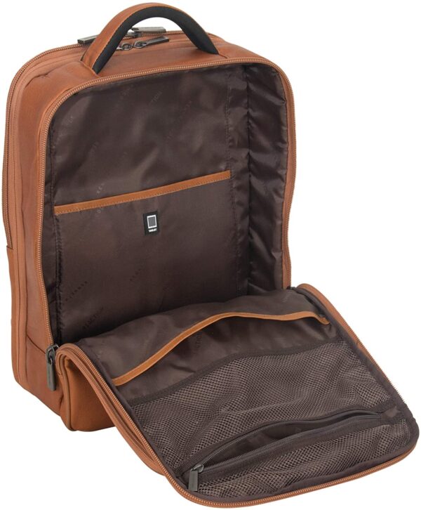 Leather 16" Laptop Computer Travel Bookbag Backpack - Image 2