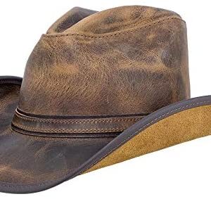 Leather Cowboy Hat for Men and Women