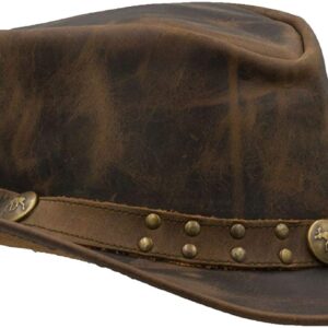 Leather Cowhide Outback Brisbane Two Tone Hat