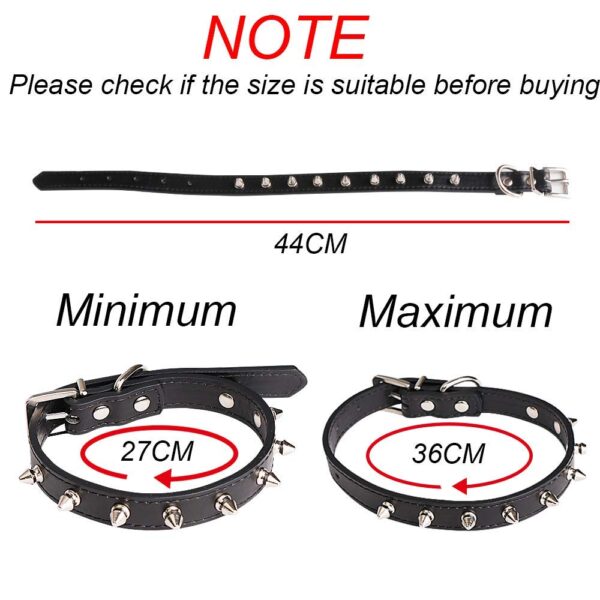Leather Dog Collar Adjustable Neck Belt Dogs - Image 2