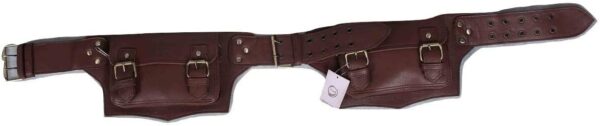 Leather Fanny Pack Waist Bag with Adjustable Strap, Multi Pocket Travel Hip Bum Bag for Outdoors