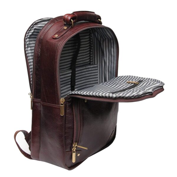 Leather Laptop Backpack Bag