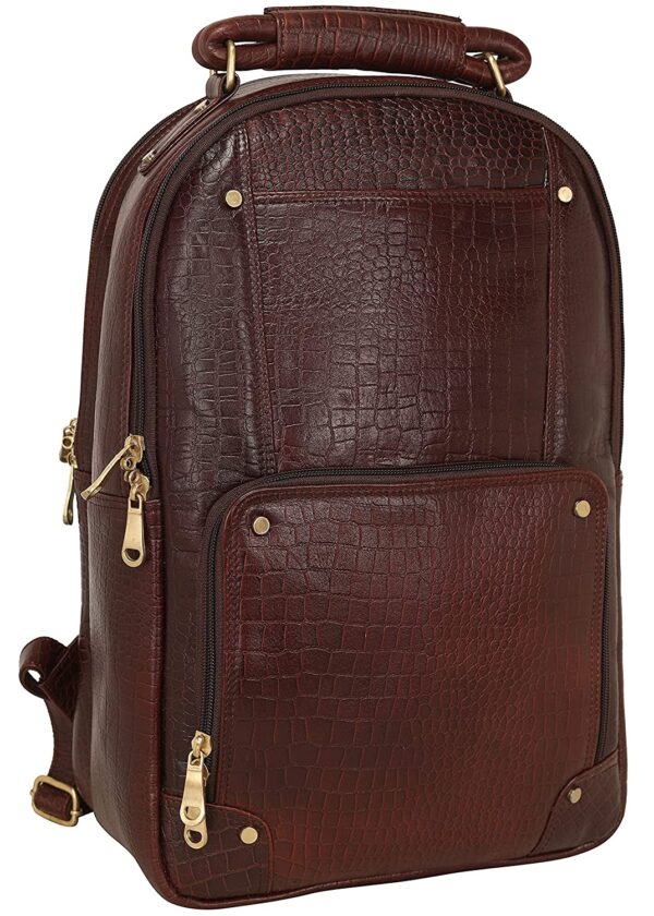Leather Laptop Backpack Bag for Men Color