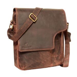 Leather Messenger Bag,ipad Tablet,Multi-Function Travel Messenger