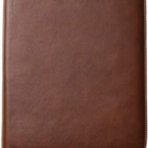 Leather Portfolio Laptop Sleeve with Zip Closure and Writing Pad