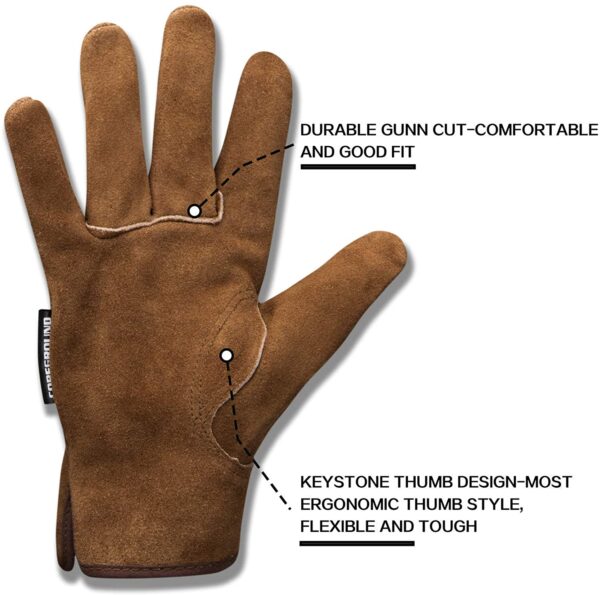 Leather Safety Work Gloves Gardening Carpenter
