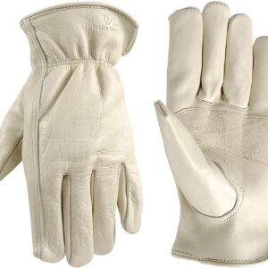 Leather Work Gloves with Reinforced Palm
