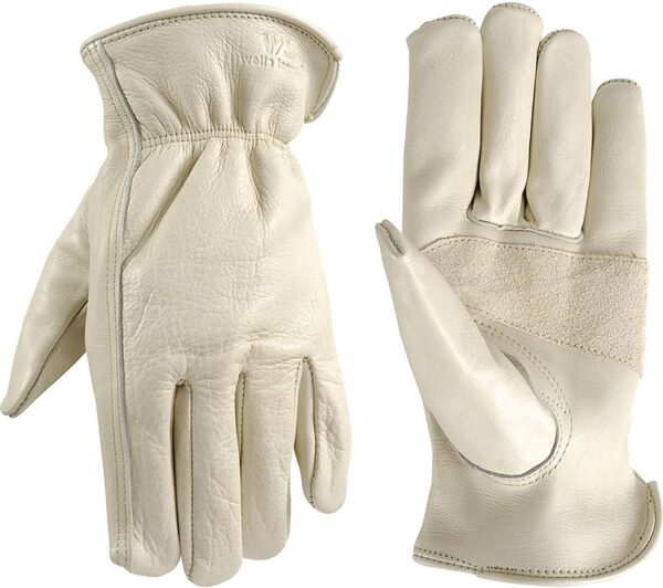 Leather Work Gloves with Reinforced Palm