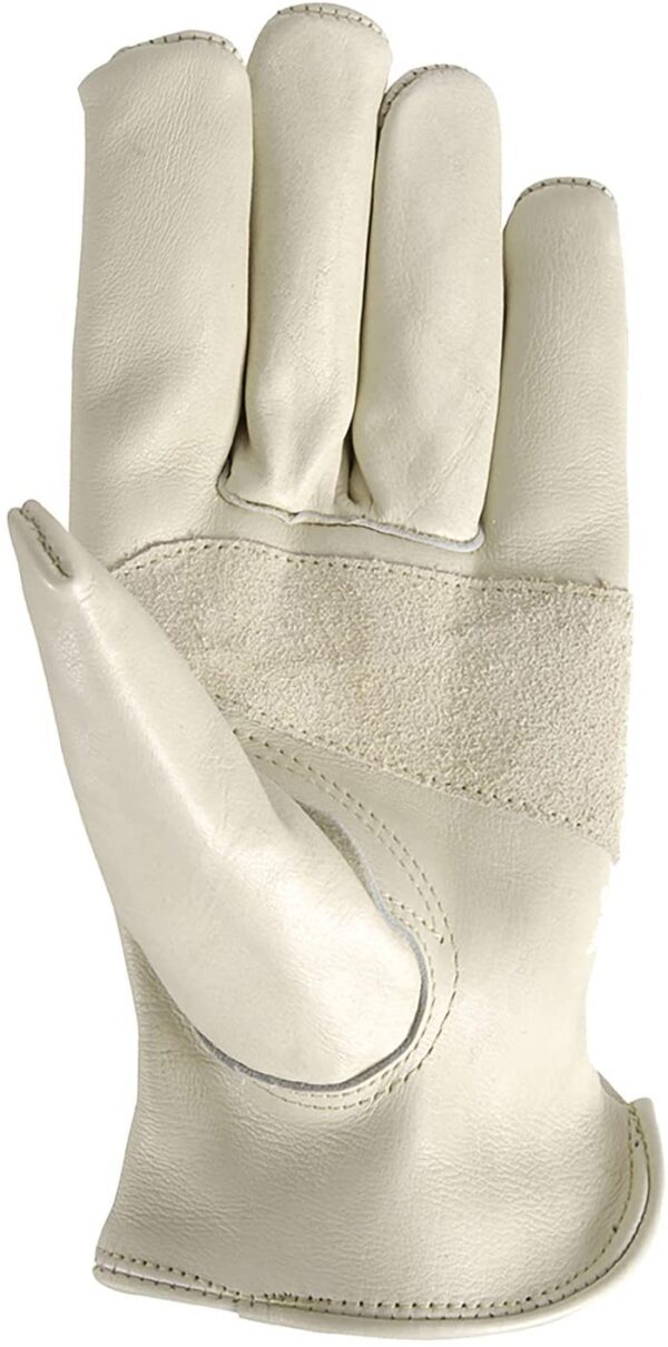 Leather Work Gloves with Reinforced Palm, DIY, Yardwork