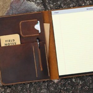 Leather large legal pad A4 document portfolio writing case